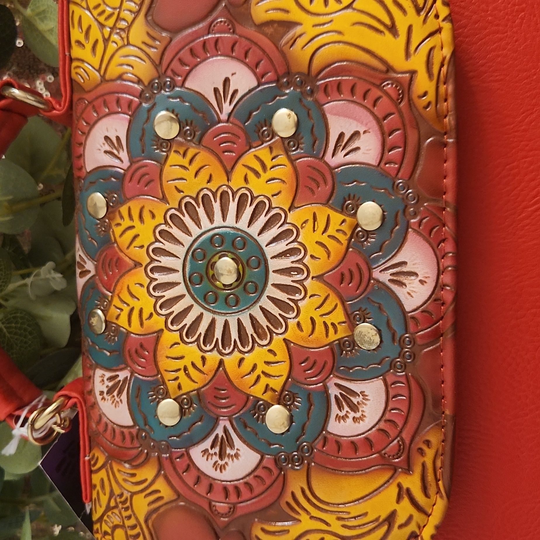 Mandala Red Backpack
